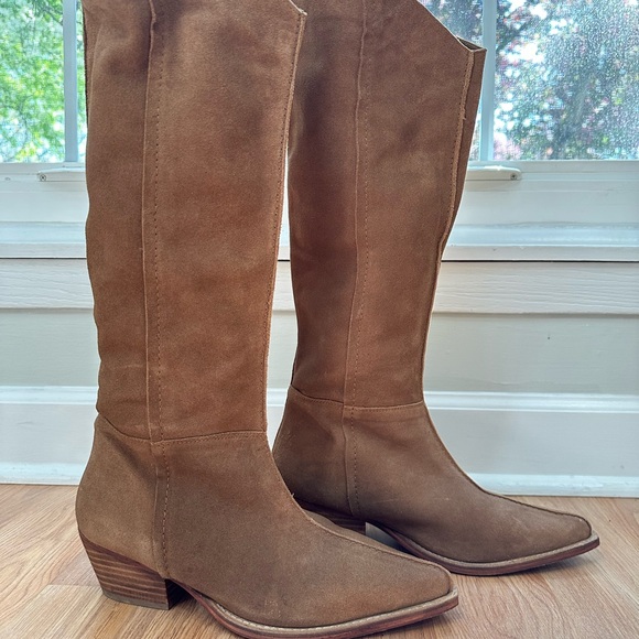 Free People Brown Boots Suede Western Style - Picture 8 of 10